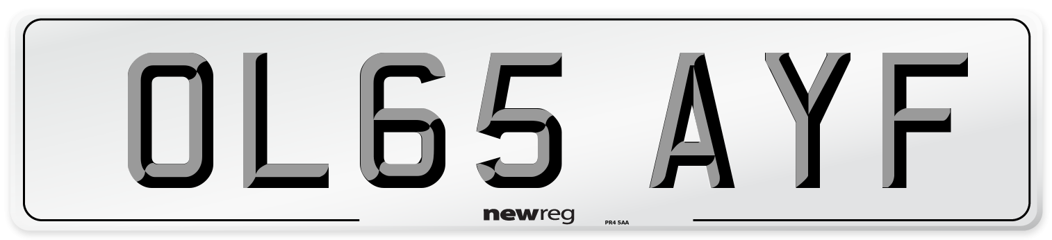 OL65 AYF Number Plate from New Reg